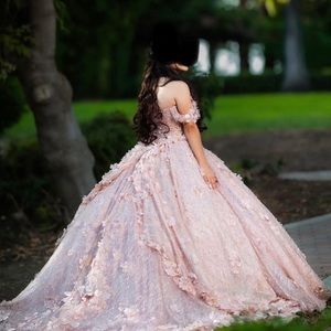 Beautiful Quince dress. Wore 1 he for church and about 3 hours at her venue.